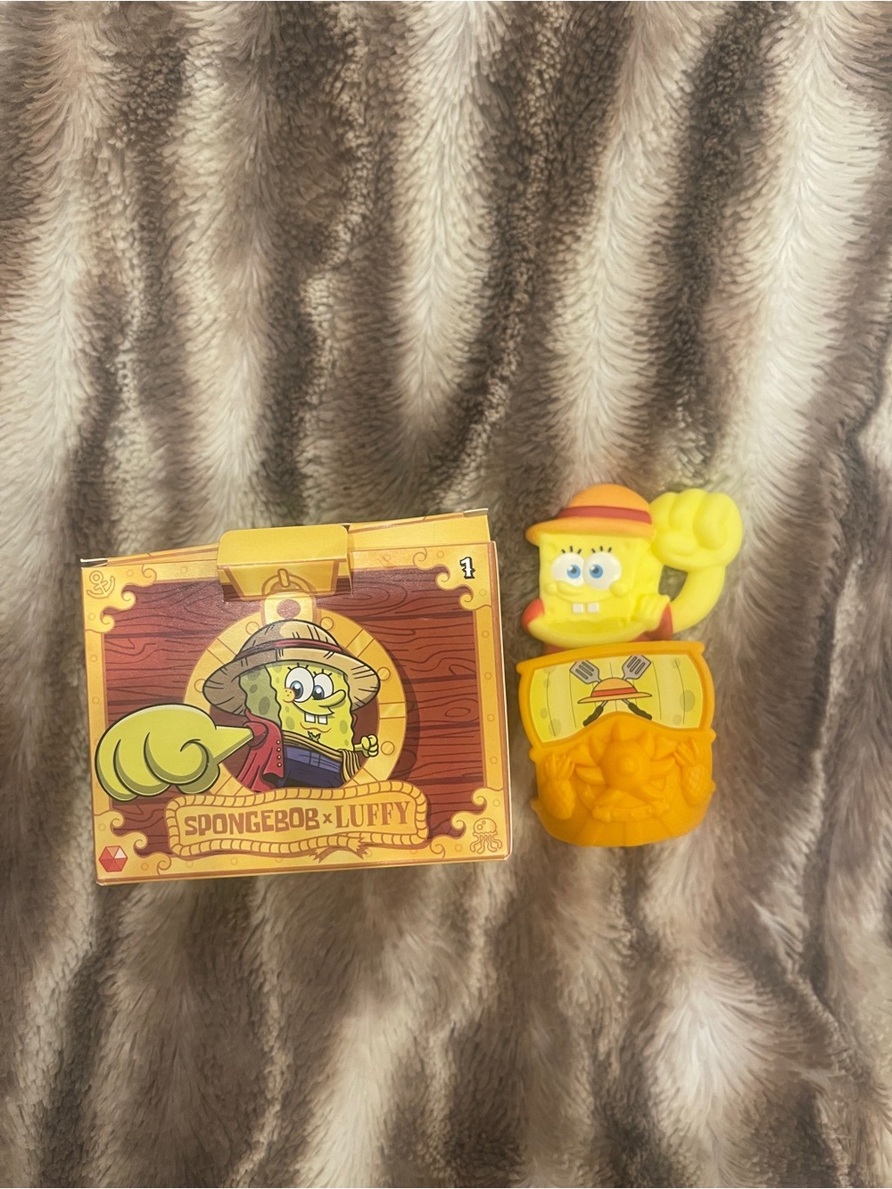 SpongeBob Squarepants x Luffy Collaboration Toy Figure Figurine McDonald's #1